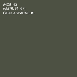 #4C5143 - Gray Asparagus Color Image